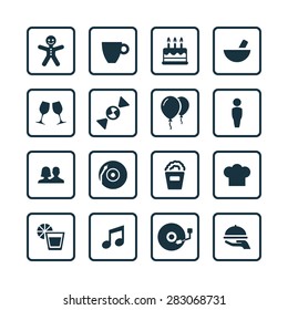 cafe icons universal set for web and mobile
