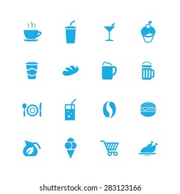cafe icons universal set for web and mobile