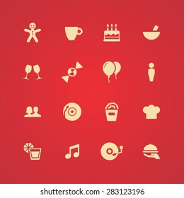 cafe icons universal set for web and mobile