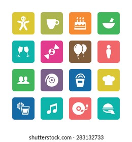 cafe icons universal set for web and mobile