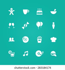 cafe icons universal set for web and mobile