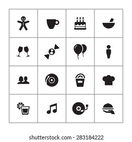 cafe icons universal set for web and mobile