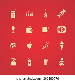 cafe icons universal set for web and mobile