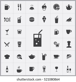 cafe icons universal set for web and mobile