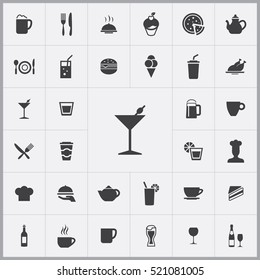 cafe icons universal set for web and mobile