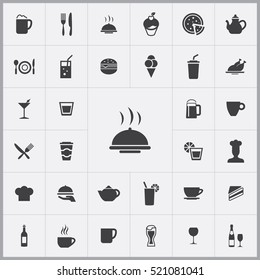 cafe icons universal set for web and mobile