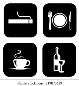 cafe icons- vector