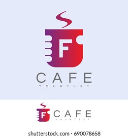 cafe initial Letter F Logo design