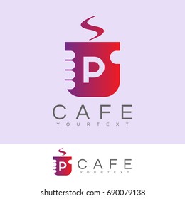 cafe initial Letter P Logo design