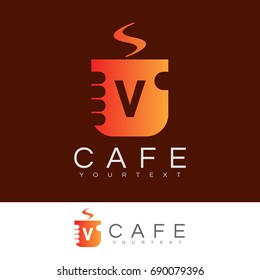 cafe initial Letter V Logo design