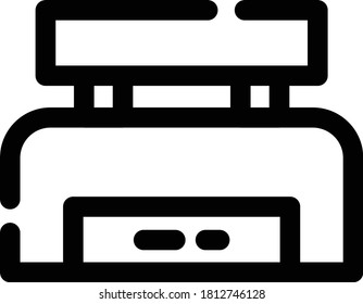 Cafe Item Cashier Machine Vector Icon