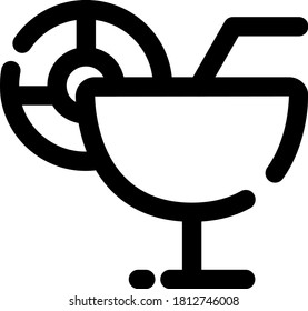 Café Item Cocktail Vektorsymbol