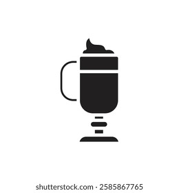 Cafe Latte Filled Icon Vector Illustration