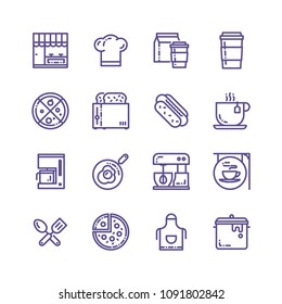 Cafe line icons