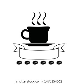 cafe logo. coffee bean icon vector