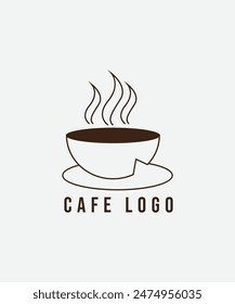 Cafe Logo, Coffee Cup Vector