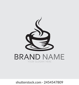 Cafe logo and Coffee logo design cafetarian drink dinner resto