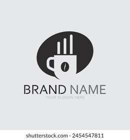 Cafe logo and Coffee logo design cafetarian drink dinner resto