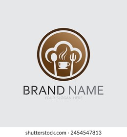 Cafe logo and Coffee logo design cafetarian drink dinner resto