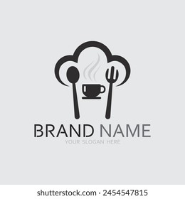 Cafe logo and Coffee logo design cafetarian drink dinner resto