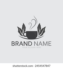 Cafe logo and Coffee logo design cafetarian drink dinner resto