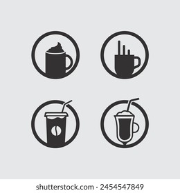 Cafe logo and Coffee logo design cafetarian drink dinner resto