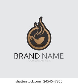 Cafe logo and Coffee logo design cafetarian drink dinner resto