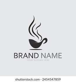 Cafe-Logo und Kaffee-Logo-Design Cafetarian Drink Dinner Resto