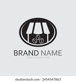 Cafe logo and Coffee logo design cafetarian drink dinner resto