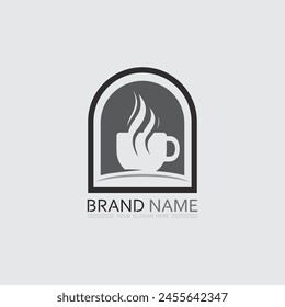 Cafe logo and Coffee logo design cafetarian drink dinner resto