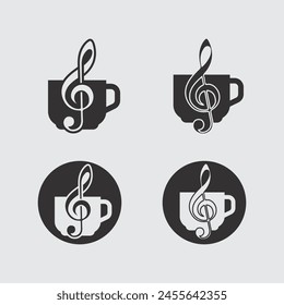 Logotipo de café y diseño de logotipo de café bebida de café cena resto