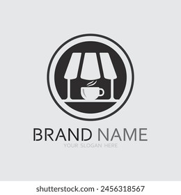 Cafe logo and Coffee logo design cafetarian drink dinner resto