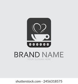 Cafe logo and Coffee logo design cafetarian drink dinner resto