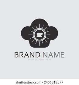 Cafe logo and Coffee logo design cafetarian drink dinner resto