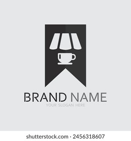 Cafe logo and Coffee logo design cafetarian drink dinner resto
