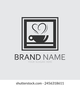 Cafe logo and Coffee logo design cafetarian drink dinner resto