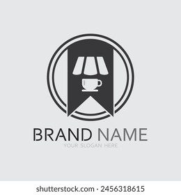 Cafe logo and Coffee logo design cafetarian drink dinner resto
