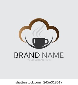 Cafe logo and Coffee logo design cafetarian drink dinner resto