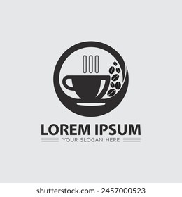 Cafe logo and Coffee logo design cafetarian drink dinner resto