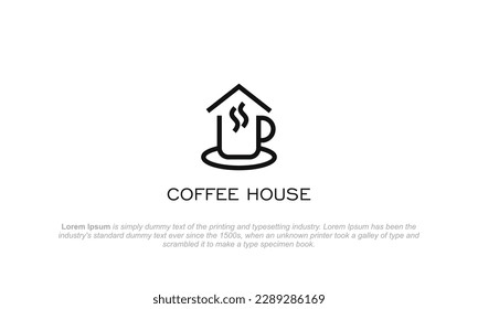 cafe logo. coffee logo. cafe house. coffee house. mug icon
