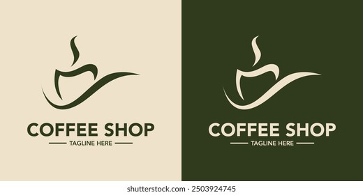 Cafe logo coffee shop logo creative design