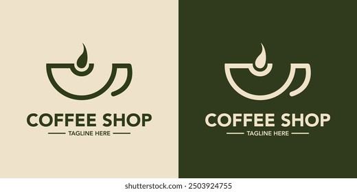 Cafe logo coffee shop logo creative design