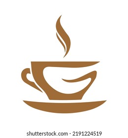 Cafe Logo Design With Letter G Shaped Coffee Cup