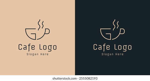 Cafe logo design This logo design is good for cafe, restaurant, coffee shop, tea shop and beverage shop business.