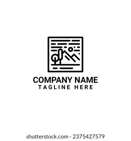 Logo e icono del café con una impresión moderna.  adecuado para su cafetería con vistas naturales