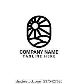 Cafe logo and icon with a modern impression.  suitable for your cafe with natural views