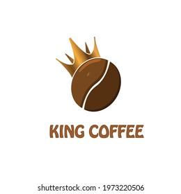 Cafe logo of king coffee. Can be used to cafe logo and brand identity.