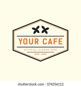  cafe logo, label, icon, design vector element