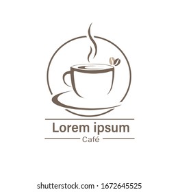 Cafe Logo Minimalist Design Stock Vector (Royalty Free) 1672645525 ...