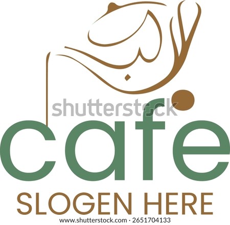 Cafe logo with tea pot